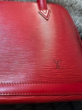 Louis Vuitton Red Epi Leather Structured Tote
